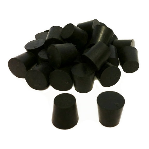 Rubber Stoppers, Size 4, Solid. Pack 1-Pound.