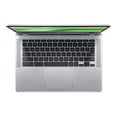 thumbnail image 4 of Acer Chromebook 314 CB314-4HT - Intel Core i3 N305 - Chrome OS - UHD Graphics - 8 GB RAM - 128 GB eMMC - 14" IPS touchscreen 1920 x 1080 (Full HD) - 802.11a/b/g/n/ac/ax (Wi-Fi 6E) - pure silver - kbd: US, 4 of 8