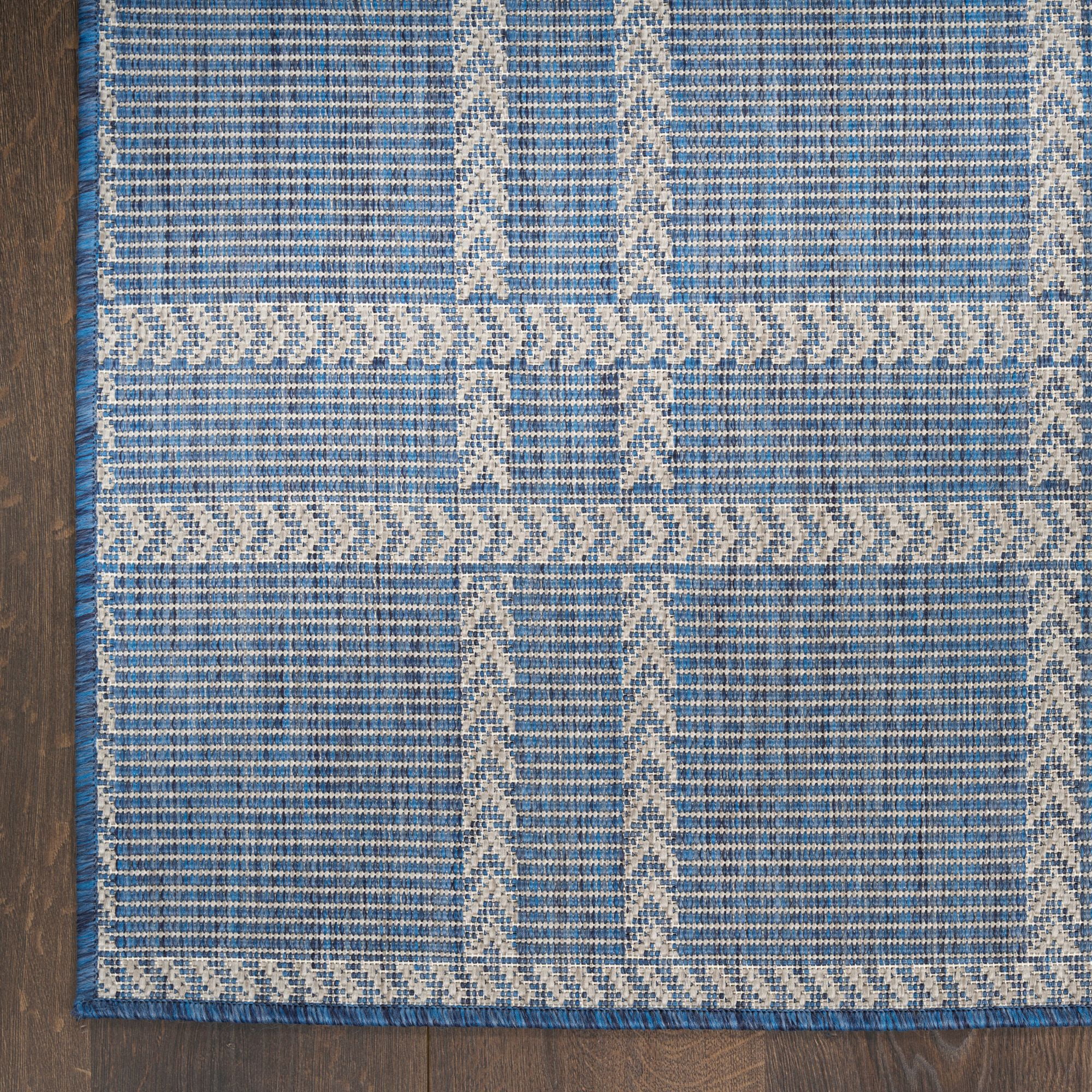 Nourison Horizon Indoor/Outdoor 10' x 14' Navy Modern Rug
