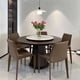 thumbnail image 3 of Italian Modern Dining Tables Nordic Wooden Round Minimalist Luxury Dining Tables Combination Mesa Restaurant Furniture QF50DT My Lux Decor Round, 3 of 10
