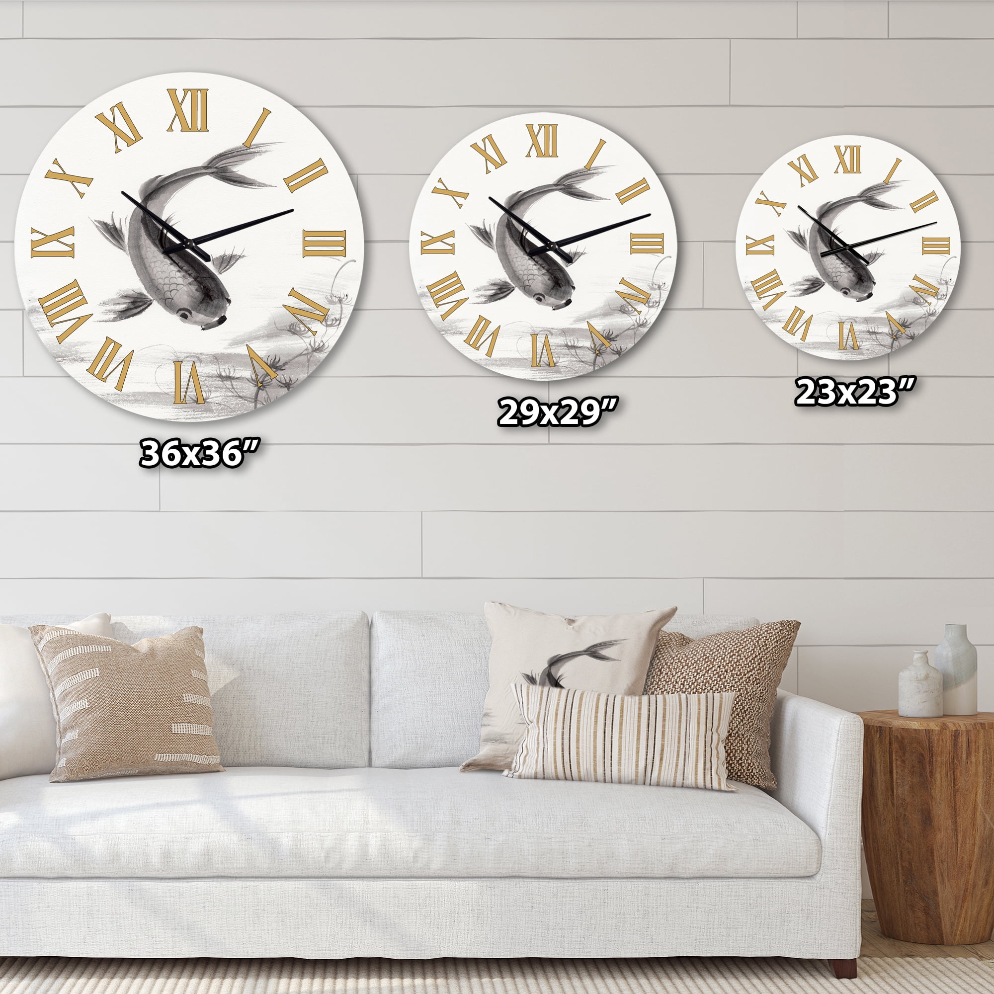 Designart 1 in Quartz Coastal Wall Clock