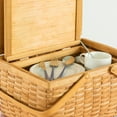 thumbnail image 5 of Woodchip Picnic Storage Basket with Cover and Movable Handles, 5 of 7