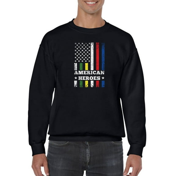 American Heroes Graphic Sweatshirt Men -GoatDeals Designs, Male XX-Large