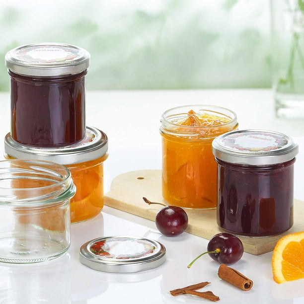 Leifheit Straight 8 oz Large Canning Jars, Clear, Set of 6 Walmart