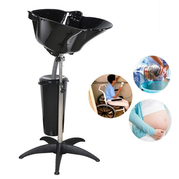 Portable Barber Salon Backwash Sink Hair Adjustable Washing Basin Shampoo Bowl