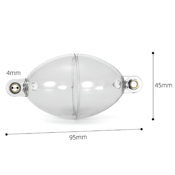 BESTSKY 5pcs Bubble Floats Hollow Ball Fishing Floating Buoy Bobber (Clear White)