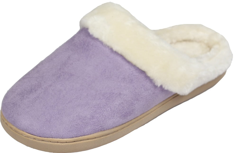 LUXEHOME Womens Cozy Fleece House Footwear Slippers1 08 XL 8 9 US Light Purple 