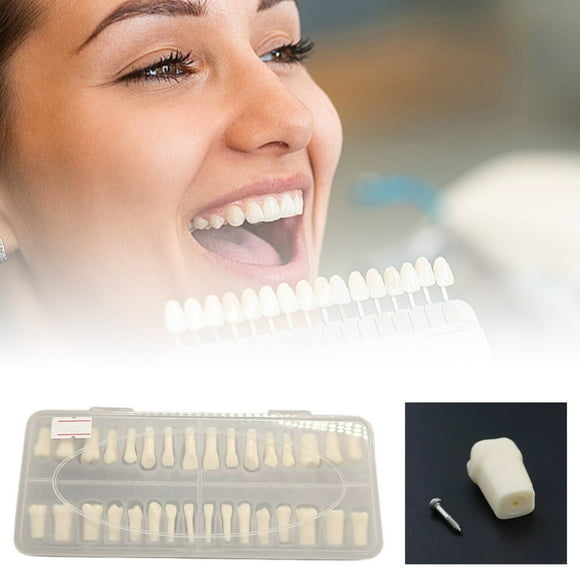 DHARMONAL Maximize Your Exam Success: Effective Teeth Practice Materials For Aspiring Dentists! Prosthetic Liner Stand Snap on Teeth Cover Veneers Medium Acrylic Teeth Cavity Filler for Teeth Kids