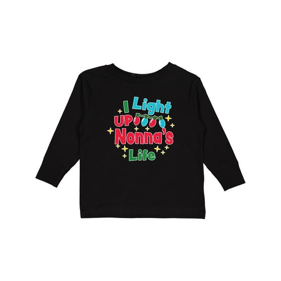 Inktastic Christmas I Light up Nonna's Life Boys or Girls Long Sleeve Toddler T-Shirt