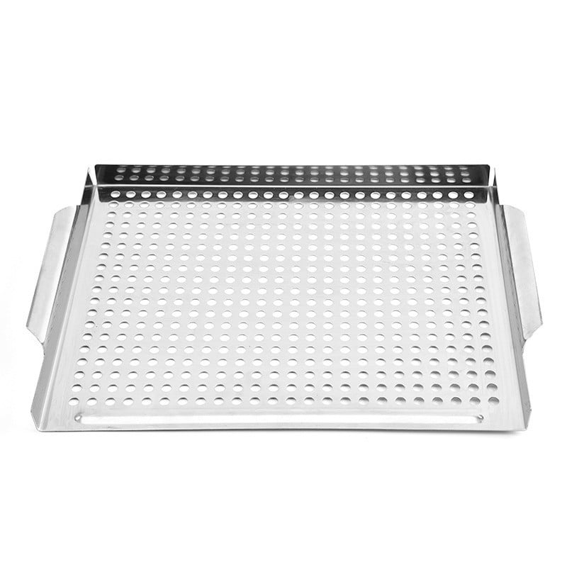 Grill Baskets Stainless Steel Barbecue Vegetable Basket Grill Topper Tray Replaces Part Cooking