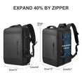 thumbnail image 4 of Mochila de viaje expandible para hombre, de 17 pulgadas, para ordenador portátil, de negocios, con carga USB, resistente al agua, de gran capacidad, para equipaje escolar XA 334C, 4 of 5