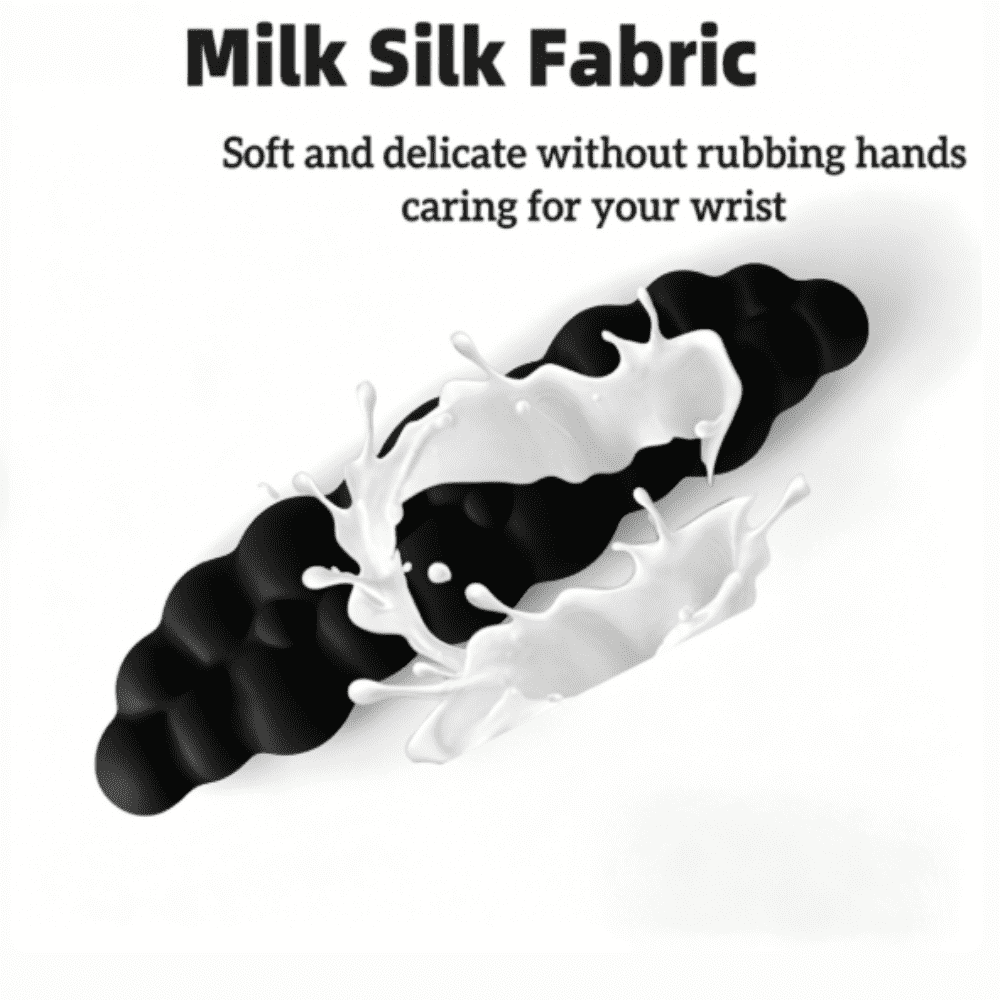 Black Cloud Keyboard Wrist Rest Set,Cloud Wrist Rest with Non-Slip Base,PU Leather Wrist Pad for Keyboard with Ergonomic Memory Foam for Computer Laptop Office Gaming and Pain Relief