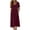 Burgundy, variant on ZToonmas Women's Cowl Neck Tunic Dress Short Sleeve Casual Loose Fit High Low Midi Dress with Pockets