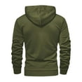 thumbnail image 4 of Mens Hoodie Zip up Tactical Sweatshirt Men's Combat Solid Pullover Sweater Elastic Utility Training Running Thermal Round Collar Lightweight Work Hooded Top Loose Casual Streetwear, 4 of 4