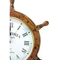 thumbnail image 4 of Nagina International Nautical Handcrafted Wooden Premium Wall Decor Wooden Clock Ship Wheels | Pirate's Accent | Maritime Decorative Time's Clock (18 Inches, Clock Size - 10 Inches), 4 of 4