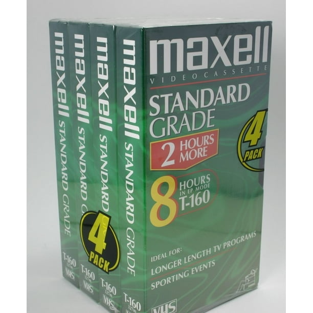 Maxell Standard Grade T 160 Blank Vhs Recording Tapes
