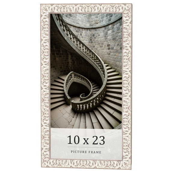 10x23 Frame White Real Wood Picture Frame Width 1.5 inches | Interior Frame Depth 0.5 inches |