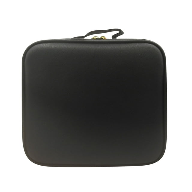 Espejo organizador de maquillaje de mano con bolsa de cosméticos LED