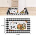 thumbnail image 6 of Thanksgiving Pumpkin Linen Non-slip Floor Mat, Entryway Doormat Durable Low-Profile Mat Home Decor, Welcome Mats Washable Kitchen Bathroom Laundry Bedroom Living Room Door Mat 30x17in, 6 of 6