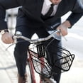 thumbnail image 4 of OULII Removable Bike Basket Black Metal Scratch Resistant Design 1Pack, 4 of 8