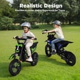 thumbnail image 6 of Wisairt 36V Kids Electric Dirt Bike, 15.5 mph High-Speed Electric Motorcycle Ride on Dirt Bike for Kids Aged 5-10, 133 lbs Max Load, 10-mile Range, Waterproof Seat, Twist Grip Throttle, Green, 6 of 10