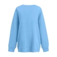 thumbnail image 5 of BOMYJESK Womens Oversized Sweatshirt Sunday Casual Football Sweatshirts Heart Graphic Print Outfits for Women Crew Neck Long Sleeve Fall Pullover Blue L, 5 of 5