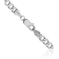 thumbnail image 3 of 14K Solid White Gold 4.5mm Figaro Link Chain Necklace, 3 of 4