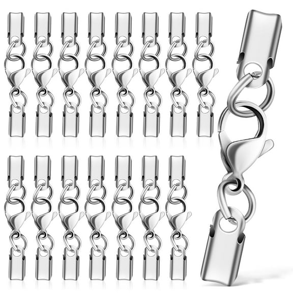 GAXIRE 40 Pcs Stainless Steel Jewelry Clamps for Necklace and Bracelet Making Craft Supplies