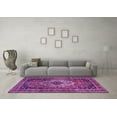 thumbnail image 3 of Ahgly Company Indoor Round Medallion Purple Traditional Area Rugs, 4' Round, 3 of 4