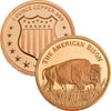 1 oz .999 Pure Copper Round/Challenge Coin (The American Bison)