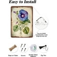 thumbnail image 4 of Morning Glory Flowers Vintage Aluminum Tin Sign French Botanical Print for Home Office Kitchen Bar Cafe Garden Wall Decor 12x8 Inch, 4 of 6