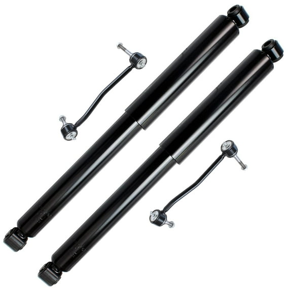 Detroit Axle - 4WD Front 4pc Shock Absorbers Kit for 00-04 Ford F-250 F-350 F-450 F-550 Super Duty, 2 Shock Absorbers Assembly 2 Sway Bar Links 2000 2001 2002 2003 2004 Replacement