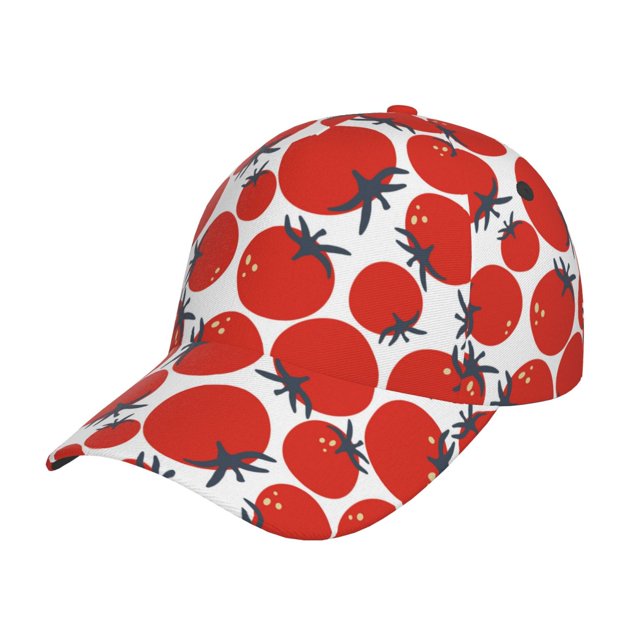 Fotbe Hand Drawn Tomatoes Gorro Clásico de Béisbol, Gorra Ajustable con Broche Snapback, Gorro de Exterior de Algodón Suave