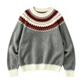 thumbnail image 4 of Fair Isle Sweater Women Knit Sweater Pullover Sweaters Cute Sweaters Teacher Outfits Fall Sweaters Vintage Sweater Fall Outfits Oversized Sweaters Vacation Outfits, 4 of 4
