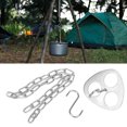 thumbnail image 1 of Trépied de Camping, Trépied Réglable en Acier Inoxydable, Randonnée Extérieure Portable pour le Camping Suspendu, 1 of 8