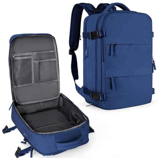 Mochila de viaje coowoz, tamaño grande, para mujer y hombre, color azul real