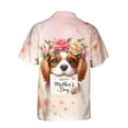 thumbnail image 2 of Happy Mother's Day Cavalier King Charles Spaniel with Flower Crown Hawaiian Shirt Breathable Summer Unisex Merch Dog Lover Gifts - 13004, 2 of 6