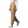 thumbnail image 4 of Qingpeng Womens High Waisted Jogger Sweatpants Elastic Drawstring Cuffed Ankle Casual Long Pants with Side Pockets, 4 of 6