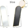 thumbnail image 4 of GRAHMCY 59"x 16" Arched Full Length Mirror Full Body Floor Mirrors, Gold, 4 of 6