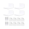 thumbnail image 1 of 4 estantes de pared para colgar, organizador de tablero, almacenamiento de pared, exhibición Blanco, 1 of 9
