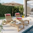 thumbnail image 5 of Outdoor Lumbar Pillows with Strap & Insert Red Blue Hexagonal Tiles Recliner Head Pillow Pack of 2 Ombre Honeycomb Waterproof Headrest Patio Lounge Chair Pillows for Beach Office 11x16 Inch, 5 of 9