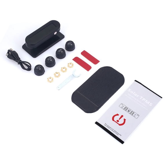 Système de Surveillance de la Pression des Pneus de Voiture Capteur de Pression des Pneus Solaire TPMS Alarme de Sécurité Économiseur de Carburant Système de Contrôle de la Pression des Pneus