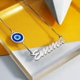 thumbnail image 6 of Evil Eye Custom Name Necklace, Solid 14k Yellow Gold, 20", 6 of 7