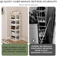 thumbnail image 4 of Bamboo Shoe Rack - Vertical Shoe Rack for Small Spaces, Tall Narrow Shoe Rack Organizer for Closet Entryway Corner Garage and Bedroom,Skinny Shoe Shelf Free Stackable DIY - Space Saving Storage, 4 of 7