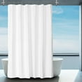 thumbnail image 2 of 2-Pack Fabric Shower Curtain Liners Lightweight - White Cloth with Magnets, Washable & Water Repellent, 12 Button Holes, Hotel Quality 71" W x 72" L,, 2 of 4