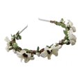 thumbnail image 4 of Diadema de flores para novia, boda, floral, color beige, 4 of 9
