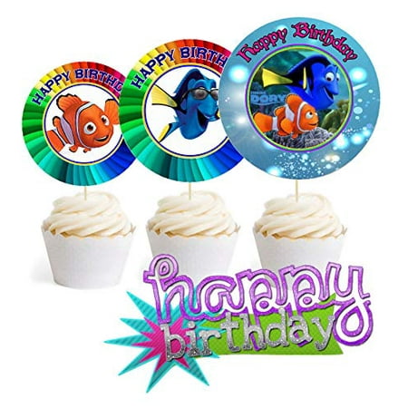 Crafting Mania Llc Nbsp 12 Joyeux Anniversaire Trouver Des Choix De Fete Inspires De Dory Des Choix De Cupcakes Des Decorations De Cupcakes 1 Walmart Canada