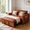 Caramel Color, variant on Gewnee 3 in 1 Convertible Sleeper Sofa Bed,Pull Out Couch Bed,Adjustable Backrest,Loveseat with Pillows & Pockets for Living Room,Apartment.Navy Blue