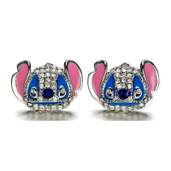 Stitch Cartoon Stitch Character Rhinestone Stud Earrings