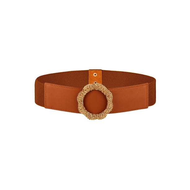 Cinturón de cintura elástica para mujer Cintura ancha Correa de cintura ajustable Romacci Cinturón